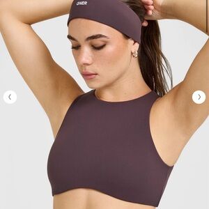 SoftMotion™ High Neck Sports Bra - Umber Brown - XXL